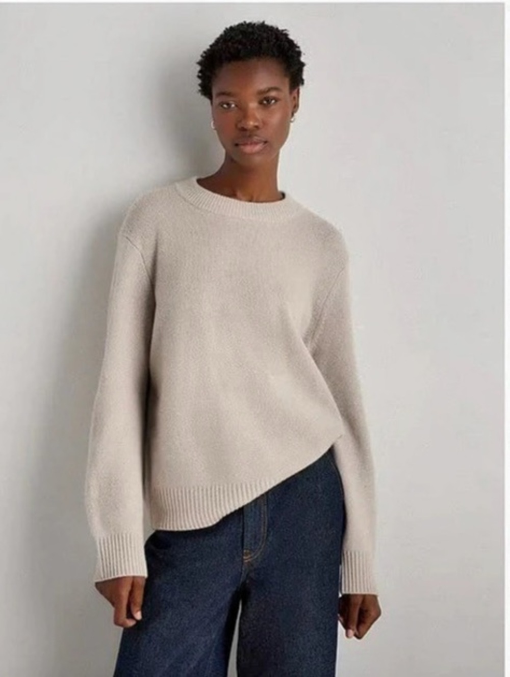 Quince Mongolian Cashmere Oversized Crewneck Sweater